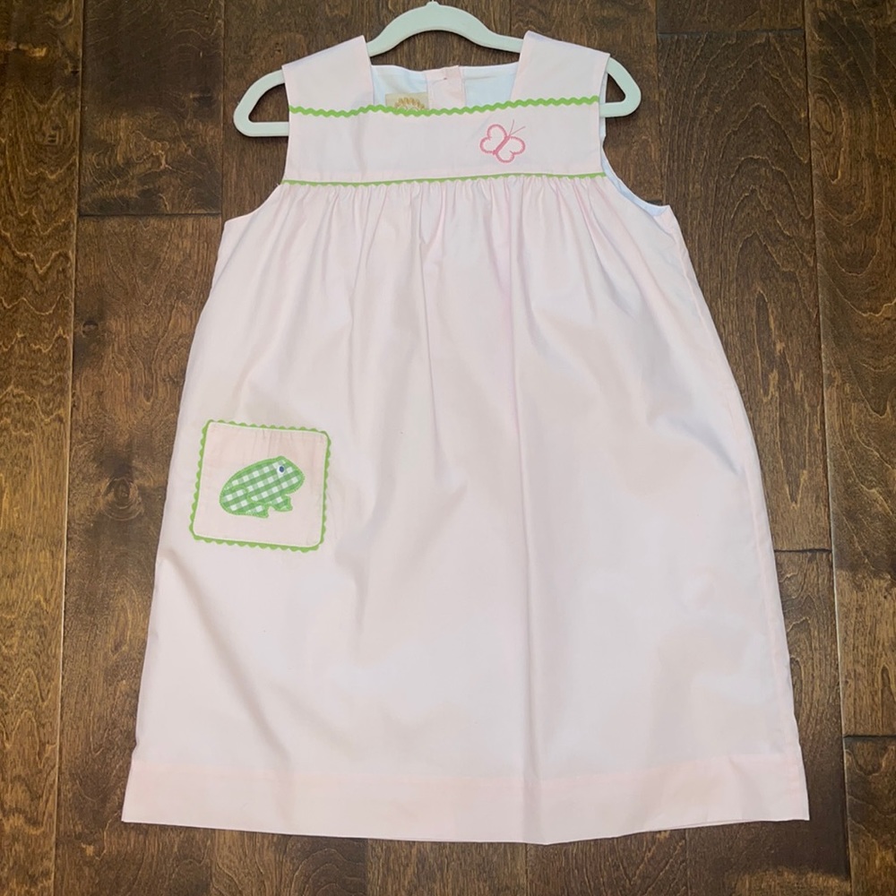 NWOT TBBC Rosemary Ric Rac Dress with Frog Applique $ firm